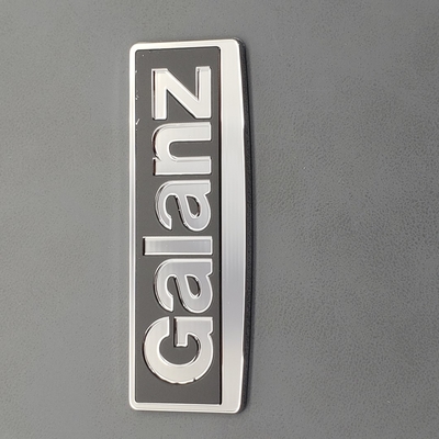 Custom Logo Gedrukt Nikkel Elektrovormig Metalen Logo Voor Verpakking Direct Druk