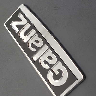 Custom Logo Gedrukt Nikkel Elektrovormig Metalen Logo Voor Verpakking Direct Druk
