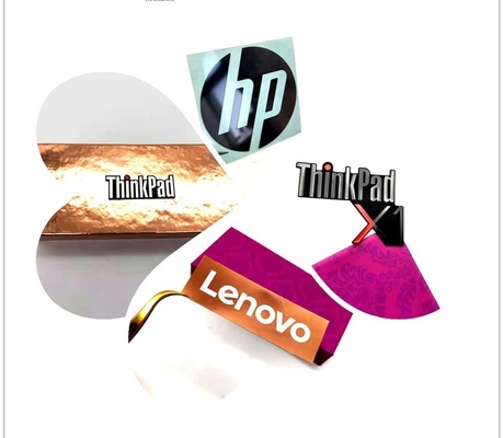 Klantenlogo PET-stickers Professionele productie voor ultradunne computerlogo's