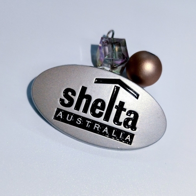 Verpakking Druk maatwerk Nickel Elektroformed Metal Badge voor sportapparatuur
